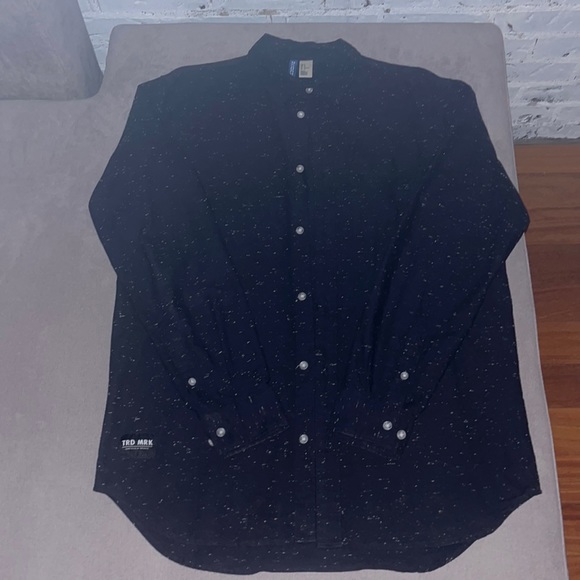 H&M Dress Shirt Starry Night Colors Black with White dots - Picture 1 of 2